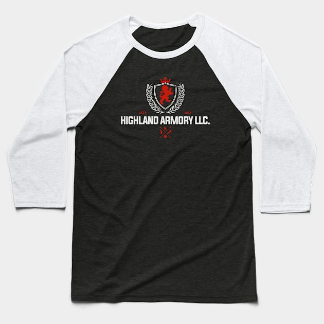 Highland Armory Red and White Baseball T-Shirt by gijimbo83